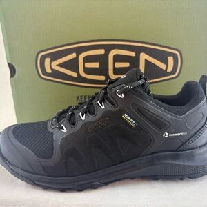 Keen Explore Women’s Black All-Weather Lace-Up Trail Shoe size 7 NIB
